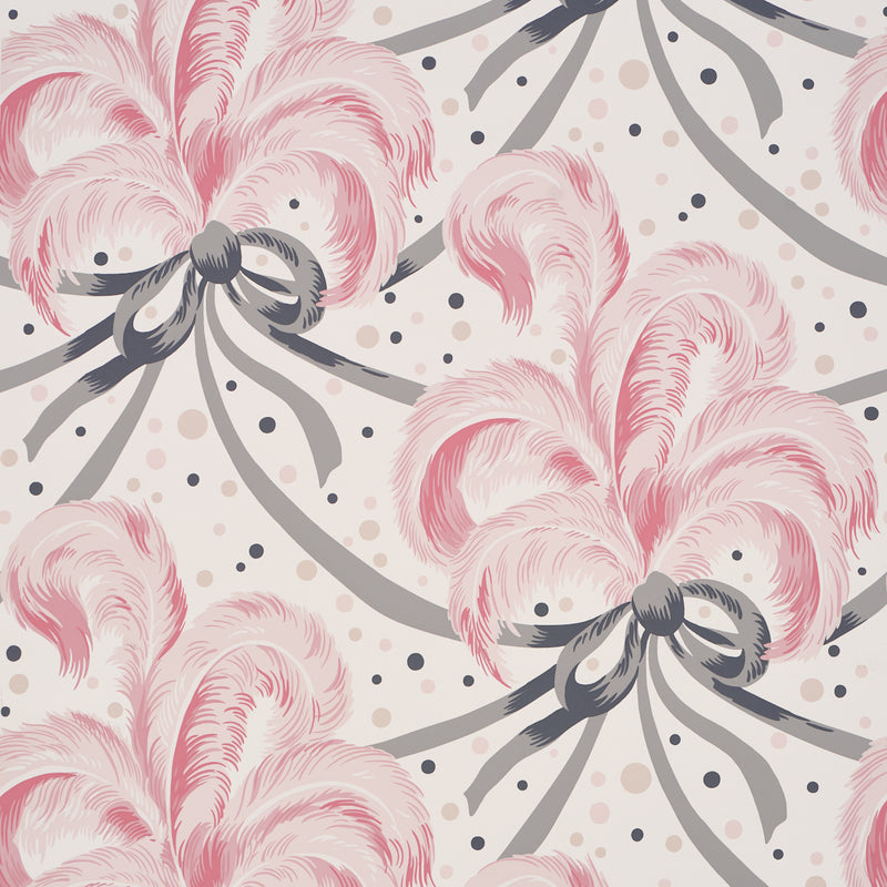 Schumacher PLUMES ET RUBANS BLUSH  | Atlanta Fabrics