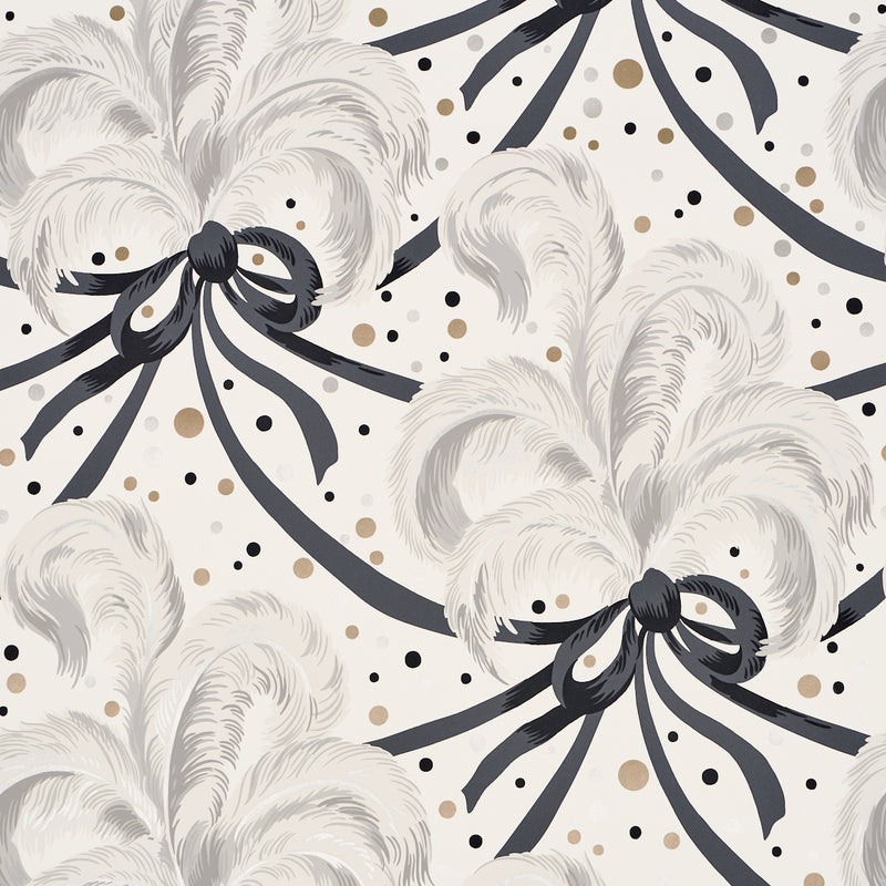 Schumacher PLUMES ET RUBANS CHAMPAGNE  | Atlanta Fabrics