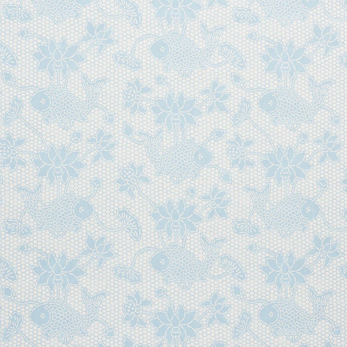 SCHUMACHER LOTUS BATIK SKY WALLCOVERING | Atlanta Fabrics