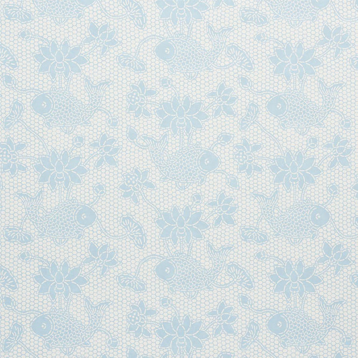 SCHUMACHER LOTUS BATIK SKY WALLCOVERING | Atlanta Fabrics