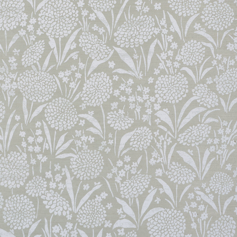 Schumacher Chrysanthemum Sisal Seaglass  | Atlanta Fabrics