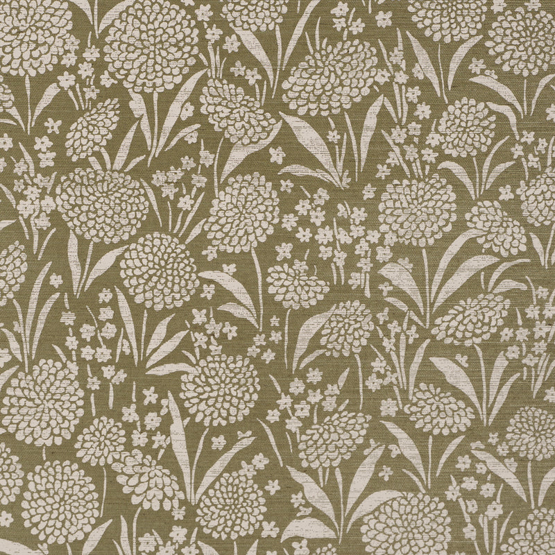 Schumacher Chrysanthemum Sisal Juniper  | Atlanta Fabrics