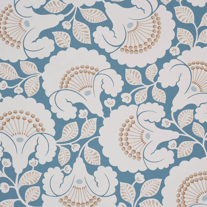 Schumacher Jackie Indigo  | Atlanta Fabrics