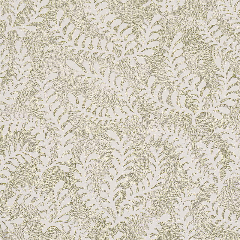 Schumacher Etched Fern Green  | Atlanta Fabrics