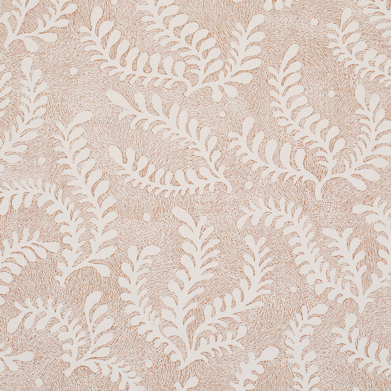Schumacher Etched Fern Brown  | Atlanta Fabrics