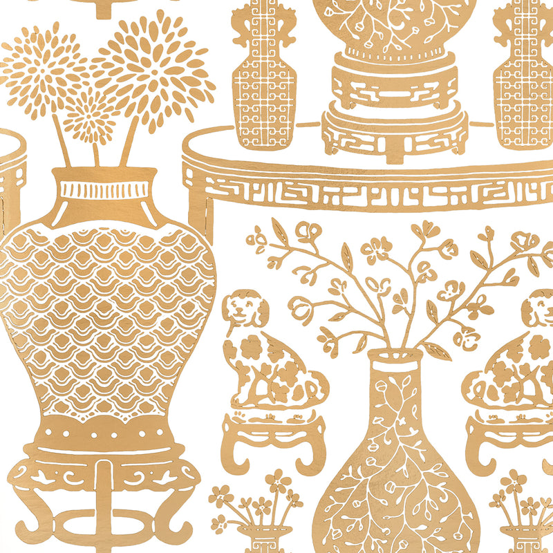 Schumacher HELLENE MYLAR GOLD  | Atlanta Fabrics