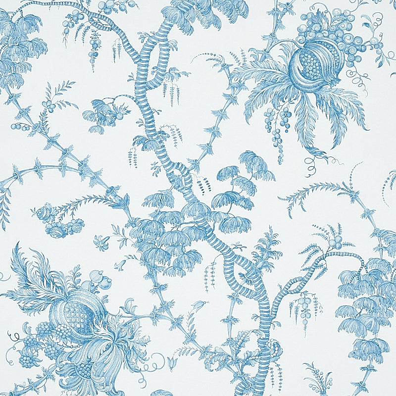 Schumacher SAN CRISTOBAL TOILE PEACOCK  | Atlanta Fabrics