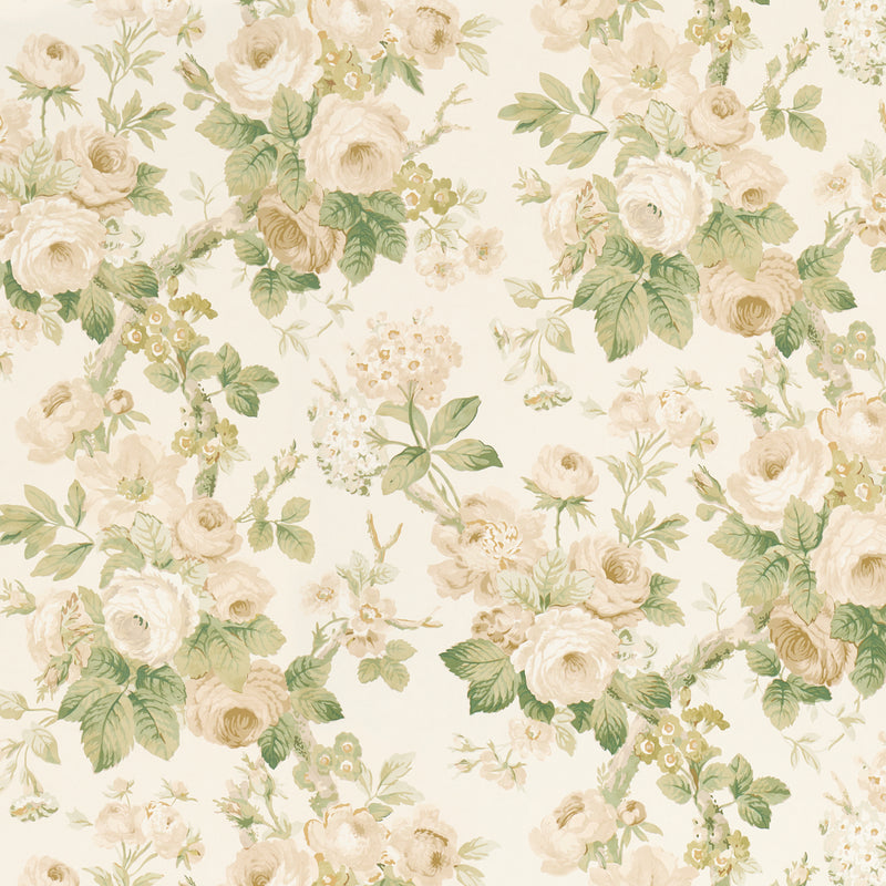 Schumacher Nancy Floral Ivory  | Atlanta Fabrics