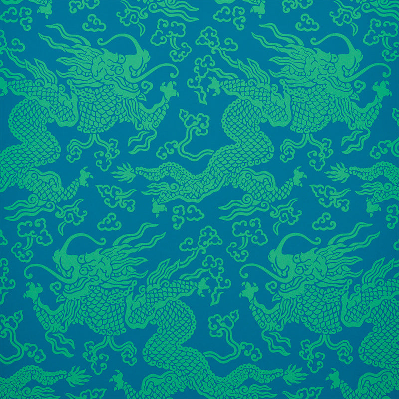 RUAN DRAGON DAMASK PEACOCK