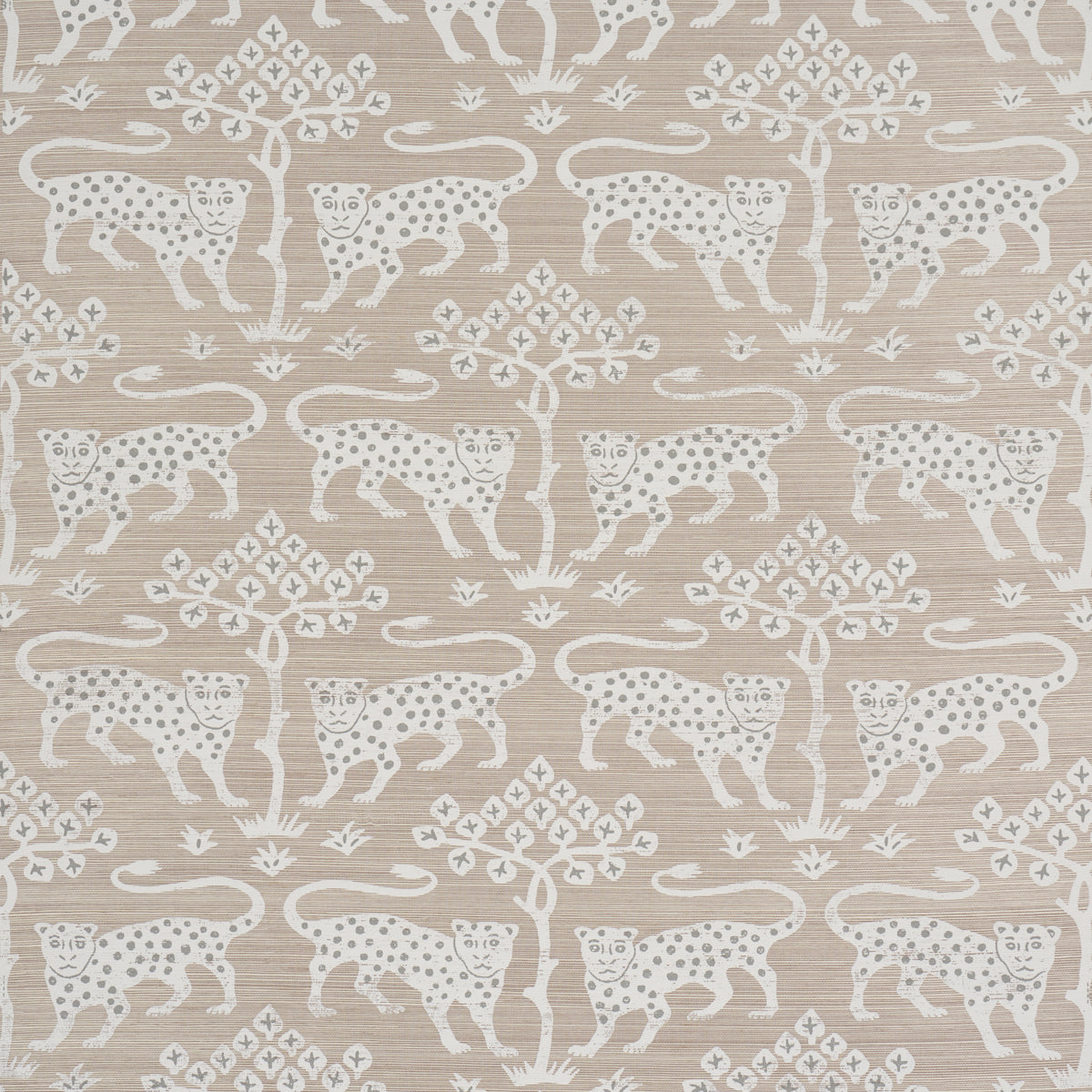WOODLAND LEOPARD SISAL SILVER