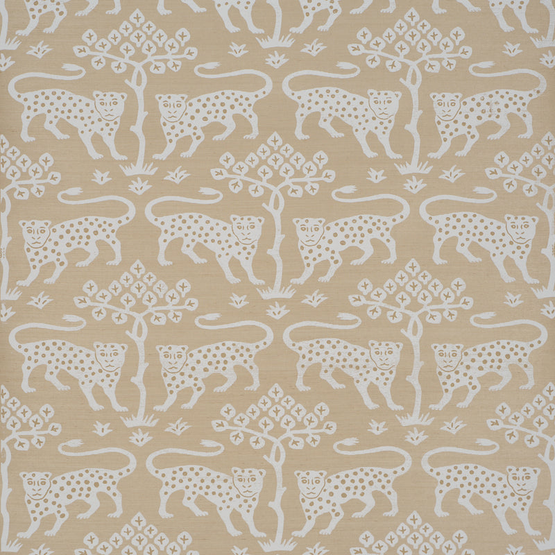 Schumacher Woodland Leopard Sisal Beige  | Atlanta Fabrics