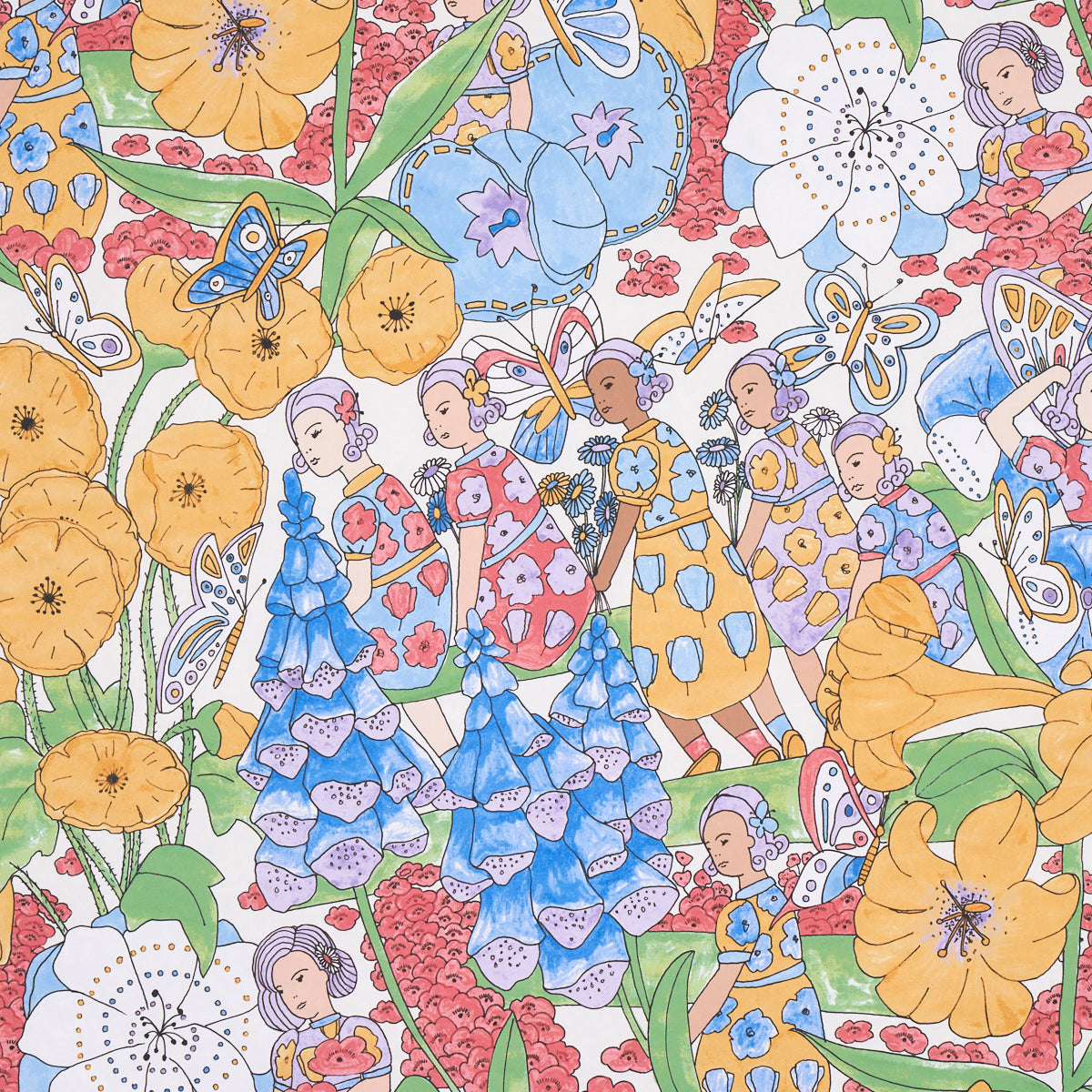 FAIRIE GARDEN YELLOW AND IVORY