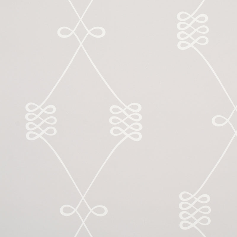 Schumacher NICOLETTE WHITE ON GREY  | Atlanta Fabrics