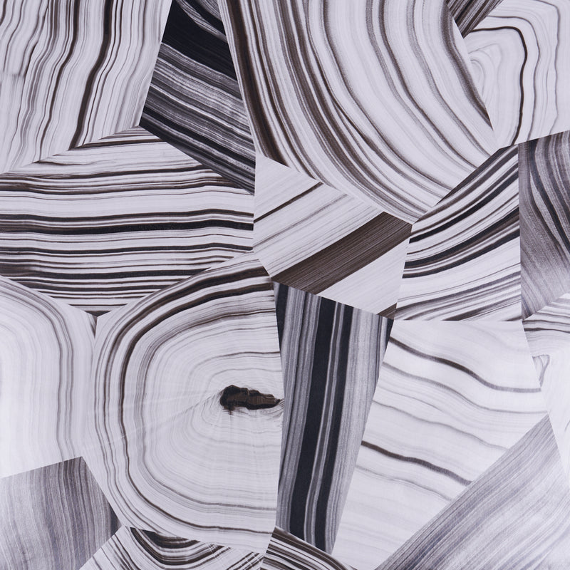 Schumacher AGATE SLICE BLACK AND WHITE  | Atlanta Fabrics