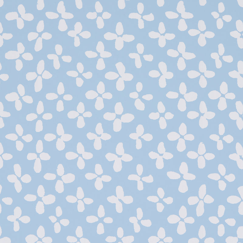 Schumacher EMERSON IVORY ON SKY  | Atlanta Fabrics