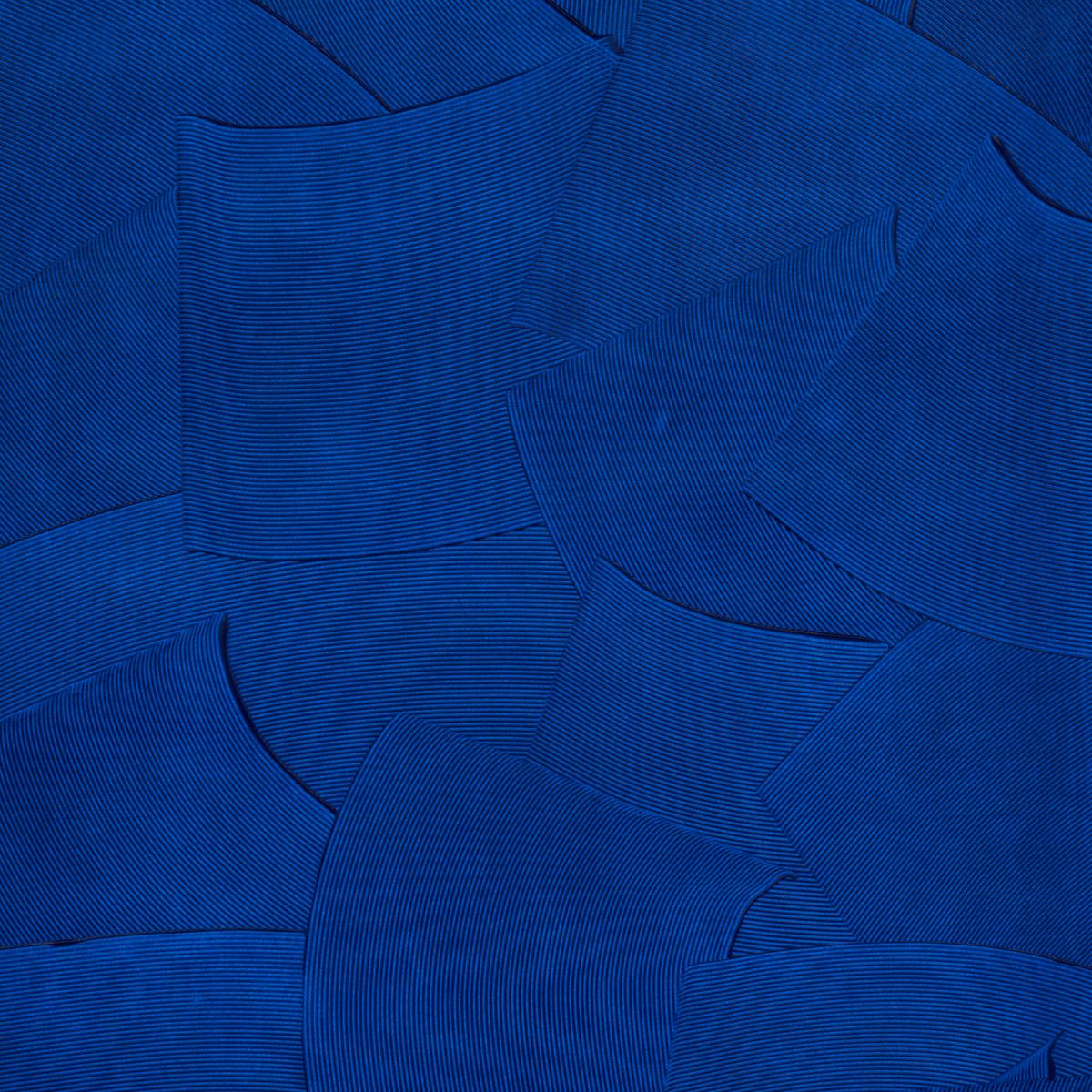 SCHUMACHER HAND COMBED PLASTER YVES BLUE WALLCOVERING | Atlanta Fabrics