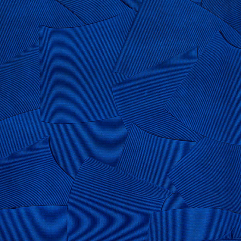 SCHUMACHER HAND COMBED PLASTER YVES BLUE WALLCOVERING | Atlanta Fabrics
