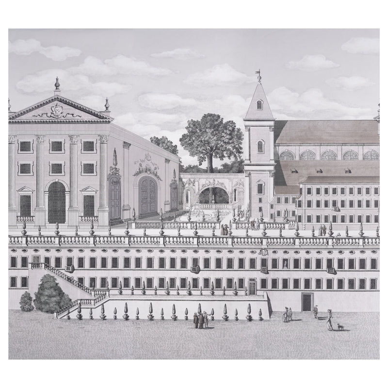 Schumacher PIAZZA FIRENZE PANEL SET GRISAILLE  | Atlanta Fabrics