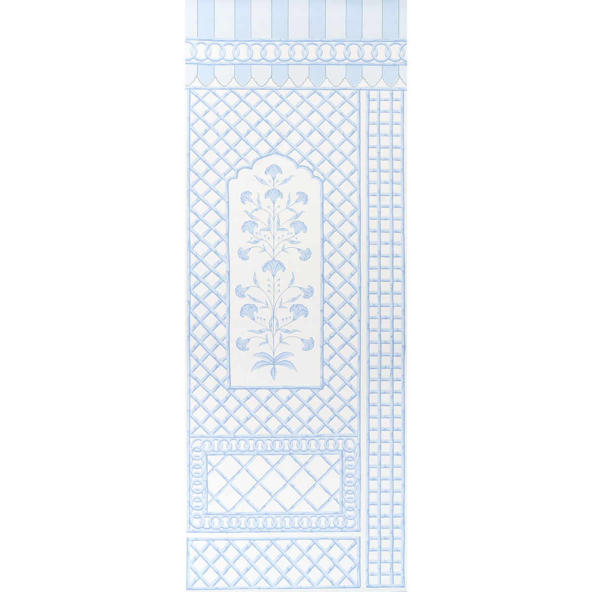 BAMBOO TRELLIS PANEL A BLUE