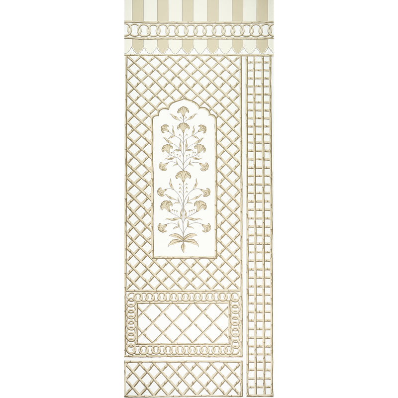 Schumacher BAMBOO TRELLIS PANEL A NEUTRAL  | Atlanta Fabrics