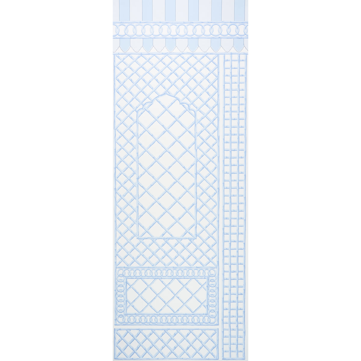 BAMBOO TRELLIS PANEL B BLUE