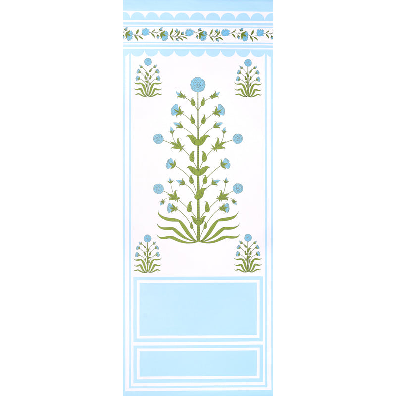 Schumacher ROYAL POPPY PANEL A BLUE  | Atlanta Fabrics