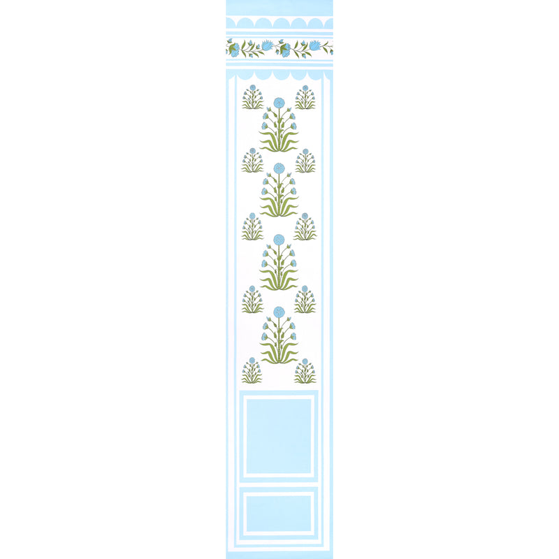 Schumacher ROYAL POPPY PANEL B BLUE  | Atlanta Fabrics