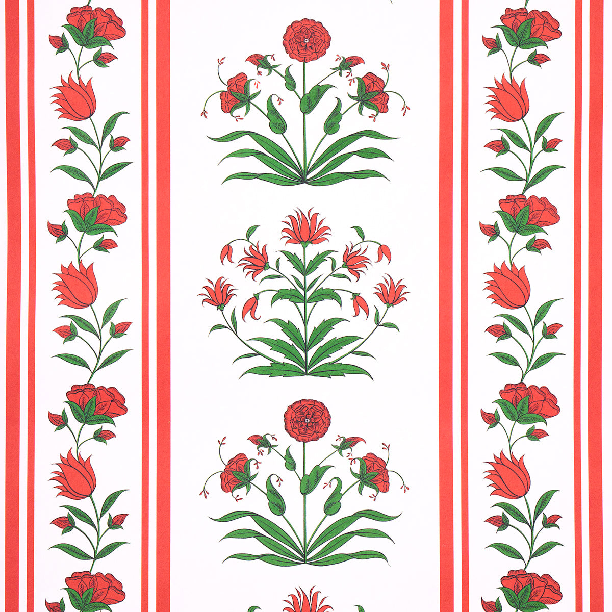 POPPY STRIPES RED