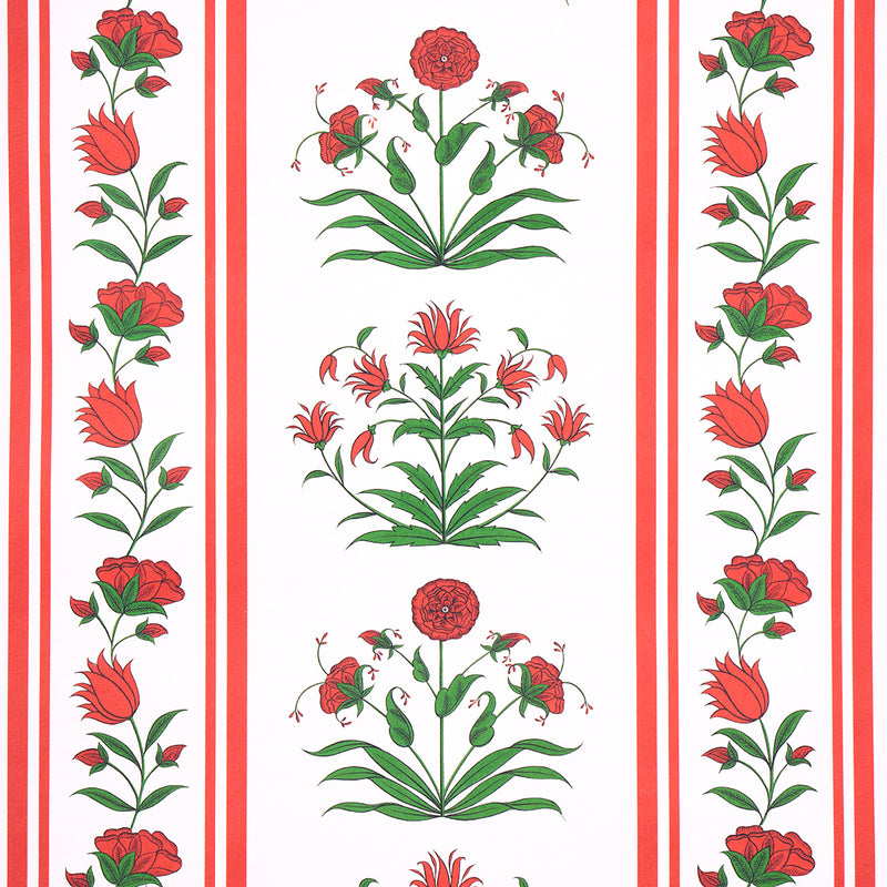 Schumacher POPPY STRIPES RED  | Atlanta Fabrics