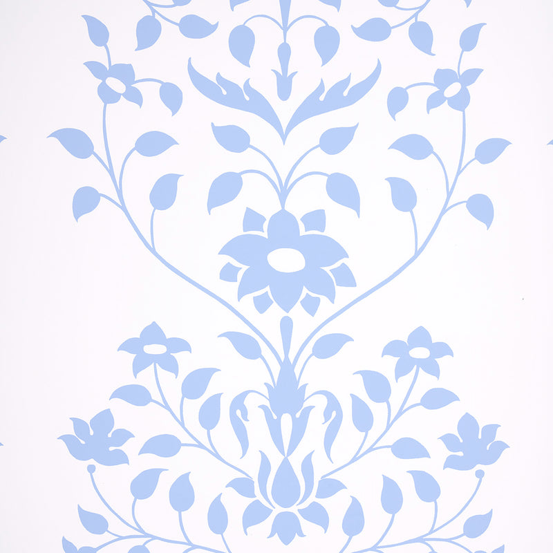 Schumacher JAIPUR MUGHAL FLOWER BLUE  | Atlanta Fabrics