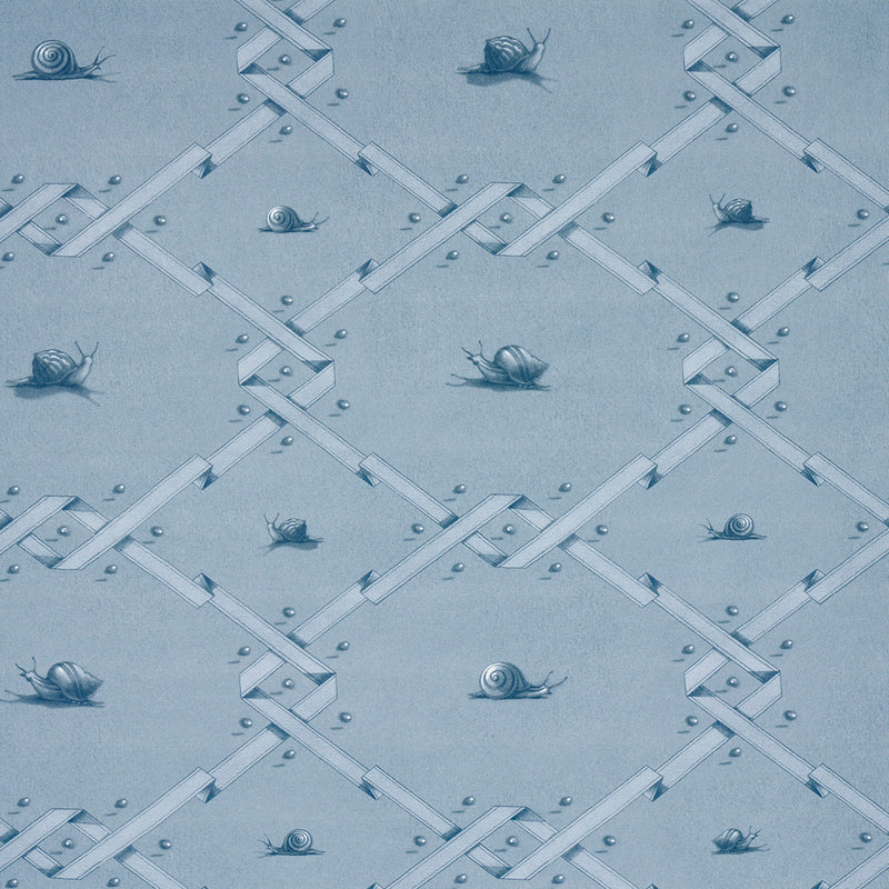 Schumacher OUVREZ MOI BLUE  | Atlanta Fabrics
