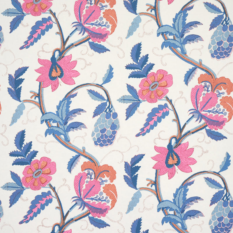Schumacher INDALI ROSE & INDIGO  | Atlanta Fabrics