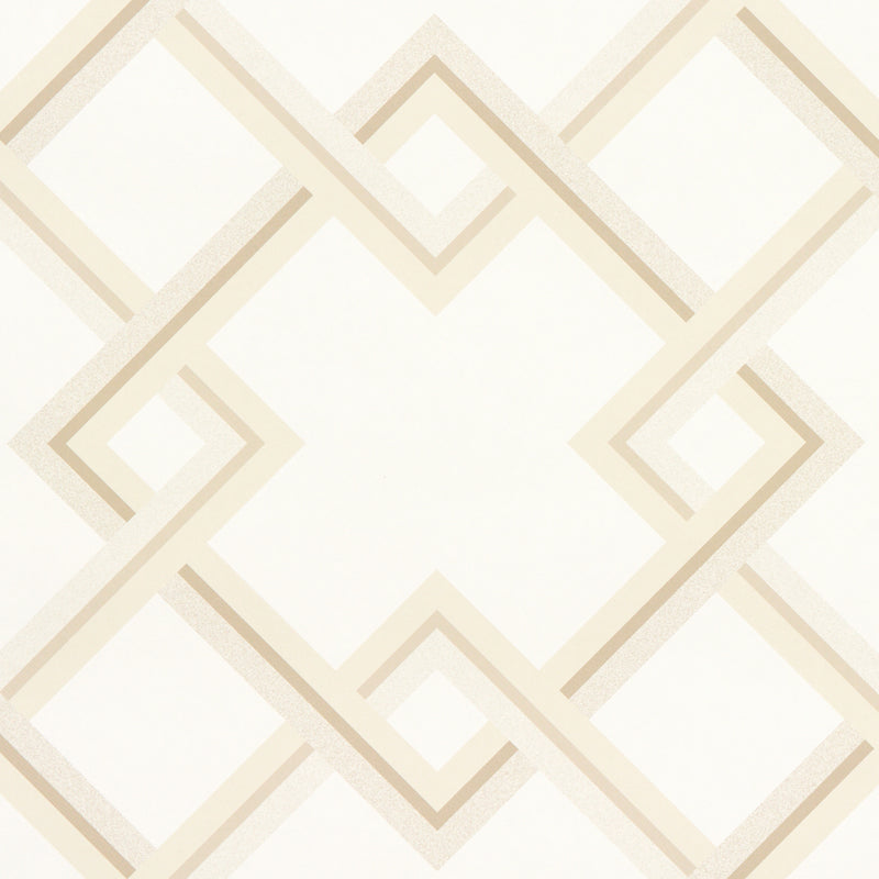 Schumacher MAH JONG LIGHT IVORY  | Atlanta Fabrics