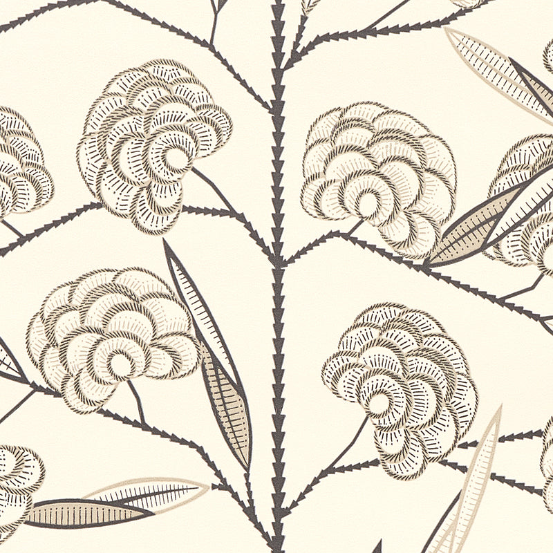 Schumacher JACOB'S TREE BLACK & CREAM  | Atlanta Fabrics