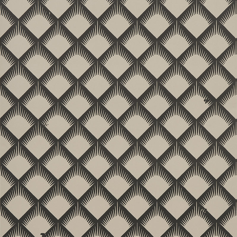 Schumacher MAIZE BLACK & CREAM  | Atlanta Fabrics