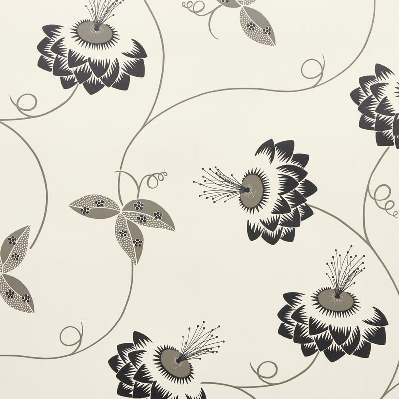 Schumacher MERLIN BLACK & CREAM  | Atlanta Fabrics