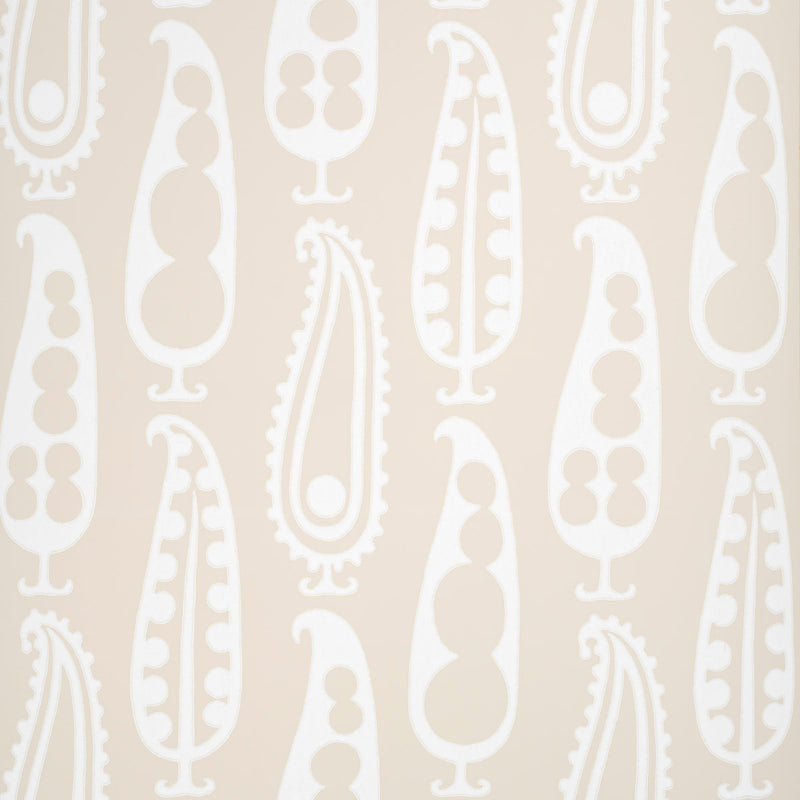 Schumacher PAISLEY PEAS NATURAL  | Atlanta Fabrics