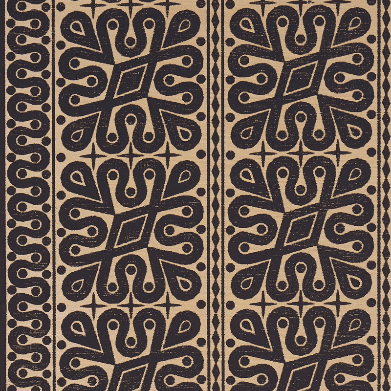 Schumacher Borneo Grasscloth Black  | Atlanta Fabrics