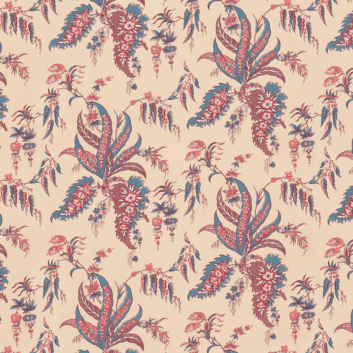 SCHUMACHER APOLLINE BOTANICAL ROUGE & BLEUÂ Â  WALLCOVERING | Atlanta Fabrics