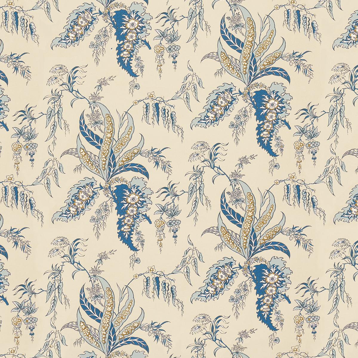 SCHUMACHER APOLLINE BOTANICAL SIEL & MARINE WALLCOVERING | Atlanta Fabrics
