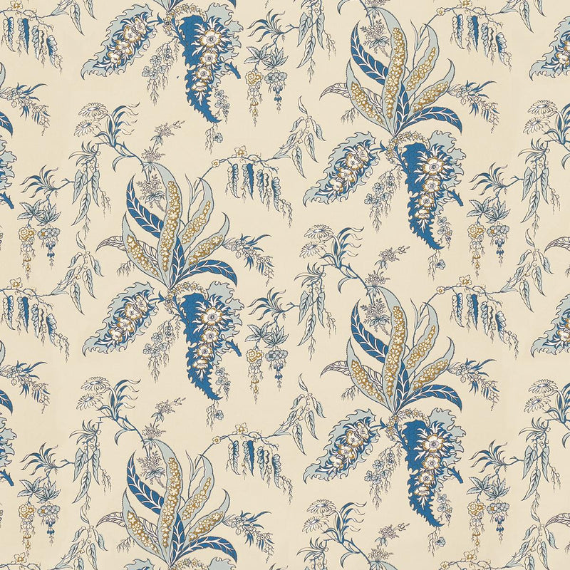 SCHUMACHER APOLLINE BOTANICAL SIEL & MARINE WALLCOVERING | Atlanta Fabrics