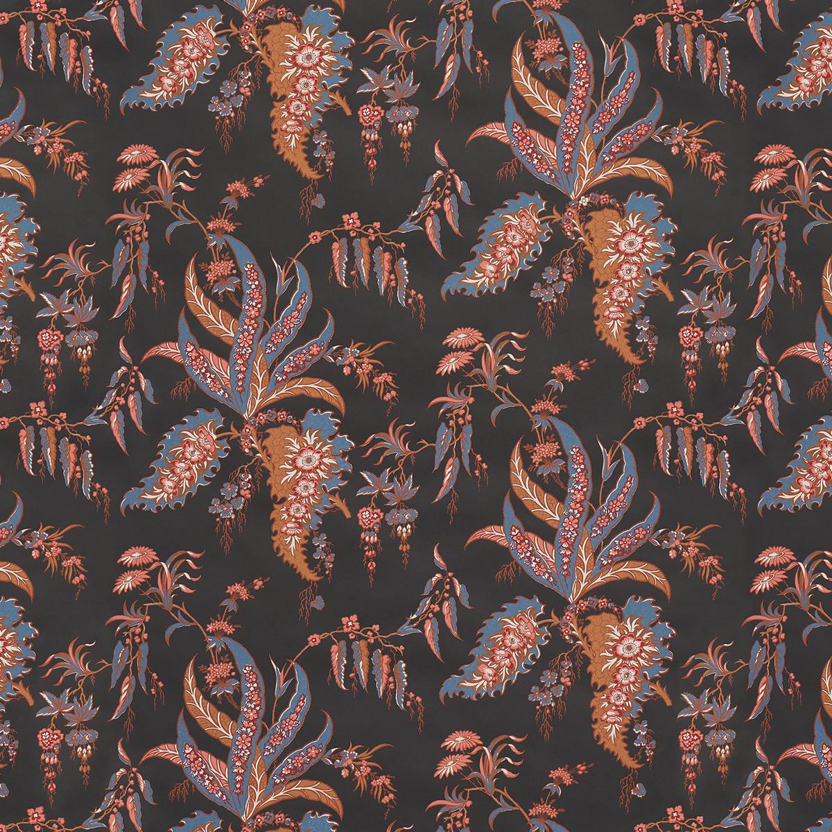SCHUMACHER APOLLINE BOTANICAL ROUGE & NOIR WALLCOVERING | Atlanta Fabrics