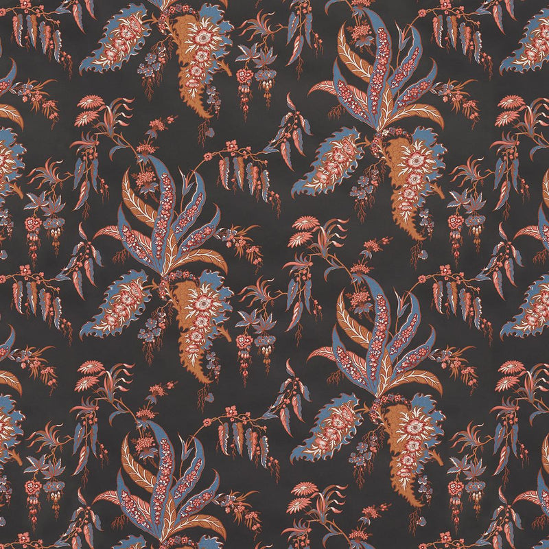 SCHUMACHER APOLLINE BOTANICAL ROUGE & NOIR WALLCOVERING | Atlanta Fabrics