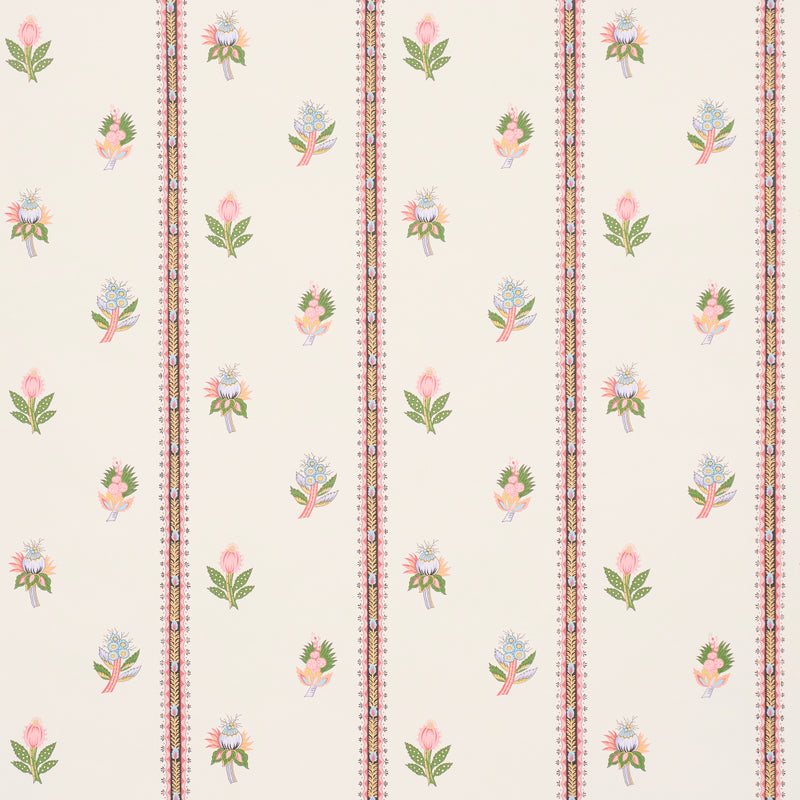 Schumacher LES FLEURS EXOTIQUES ANTIQUE ROSE  | Atlanta Fabrics