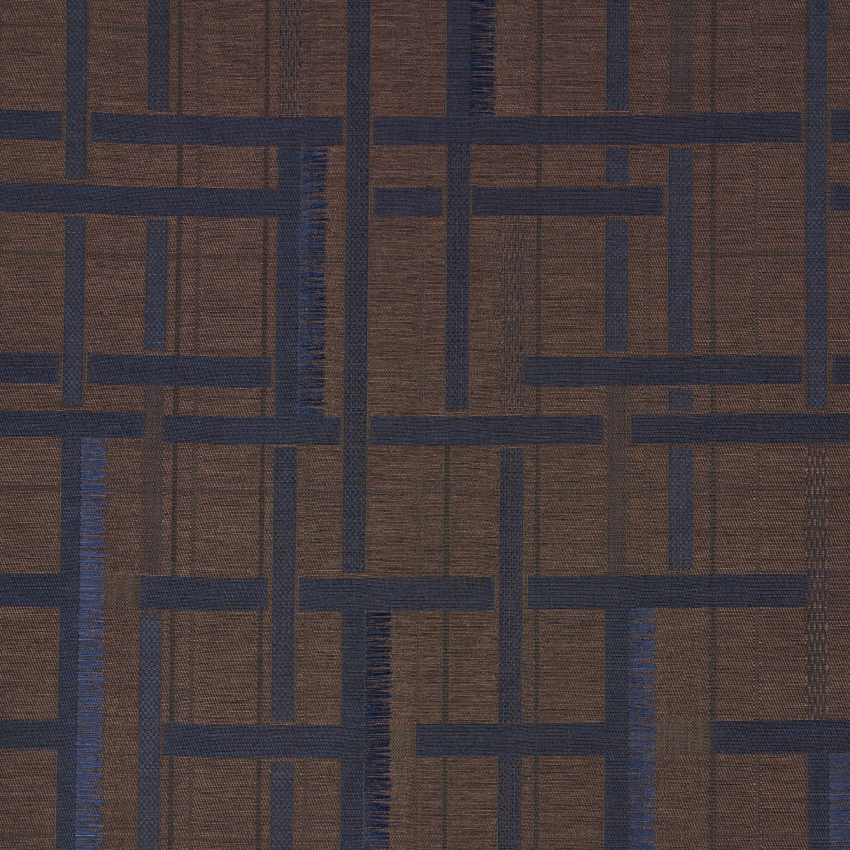 AXEL PLAID WALLCOVERING NAVY/ESPRESSO