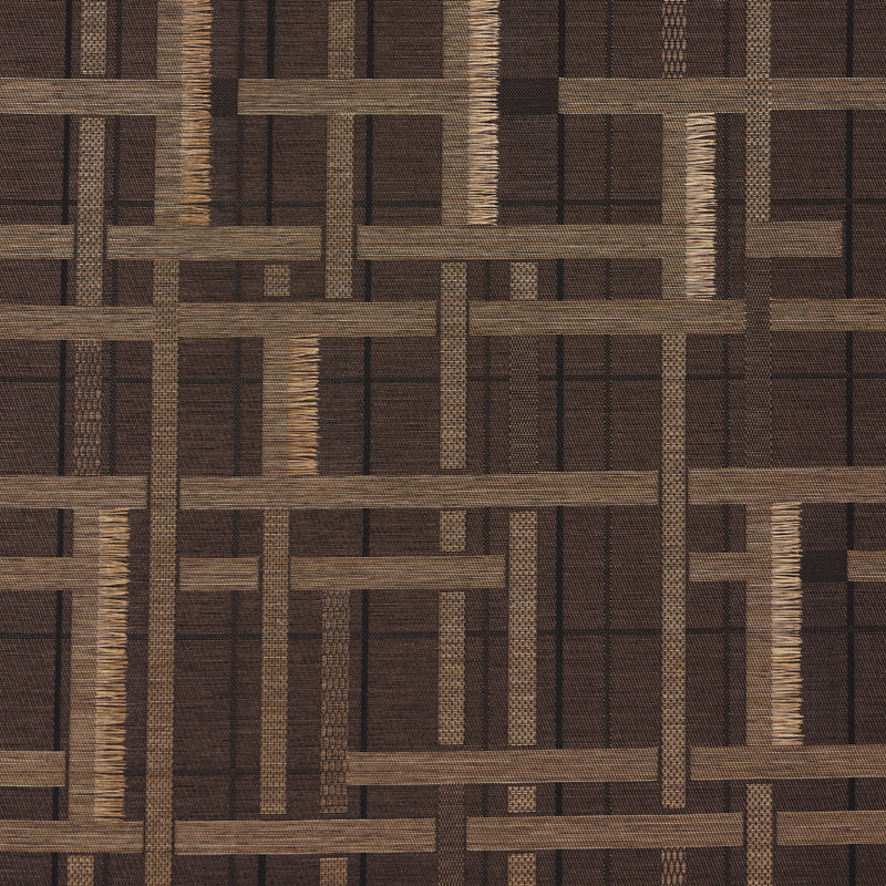 Schumacher AXEL PLAID WALLCOVERING SADDLE BROWN  | Atlanta Fabrics