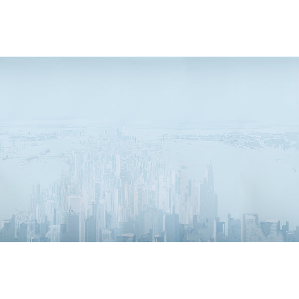 Schumacher Pascal Campion's New York Skyline Blue  | Atlanta Fabrics