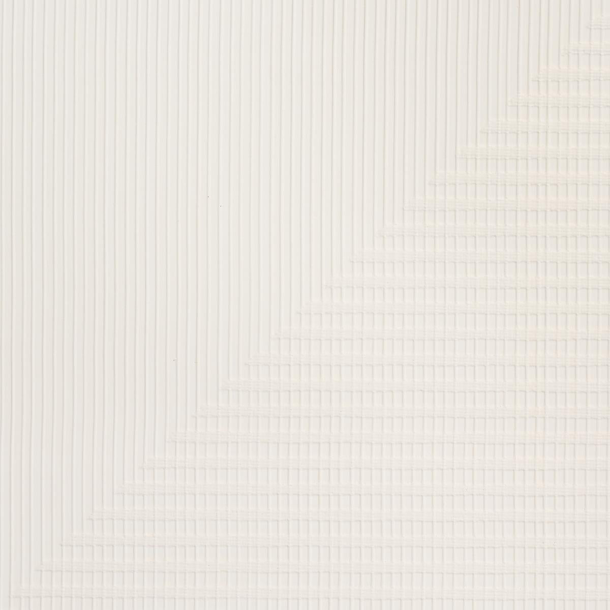 SCHUMACHER HAND COMBED TRIANGLES WHITE WALLCOVERING | Atlanta Fabrics