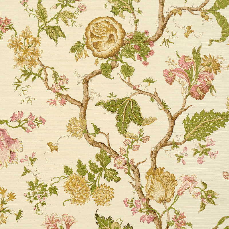 Schumacher Josephine Sisal Citron  | Atlanta Fabrics
