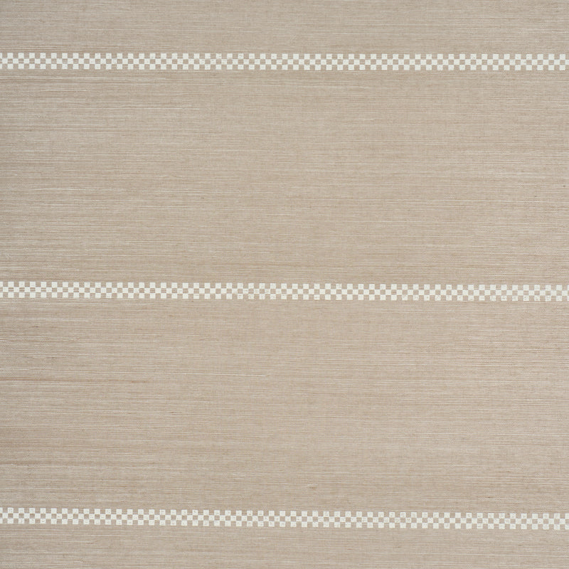 Schumacher CHECKERED STRIPE SISAL FLAX  | Atlanta Fabrics